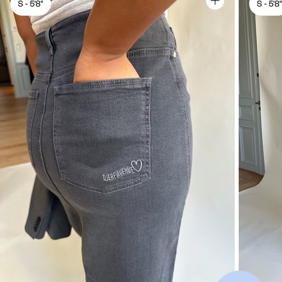 Djerf Avenue Denim Skirt Midi - Washed Grey - Picture 3 of 10